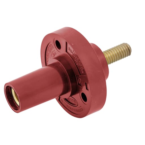 Hubbell Wiring Device - Hubbell HBL15FRSR SINGLE POLE SER 15 RECEP, STUD, 150A, RD