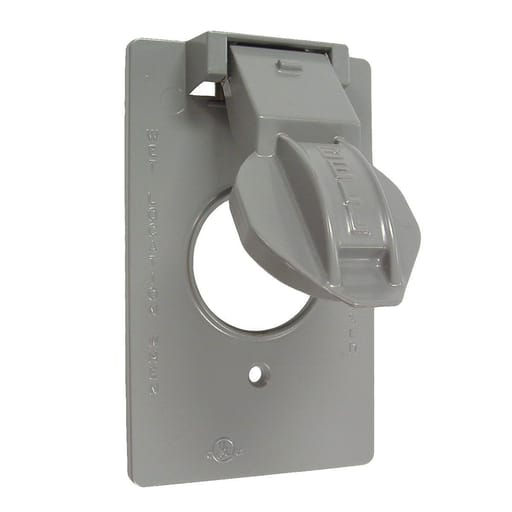 Raco Manufacturing - Raco 5155-0 Weatherproof Single Gang Vertical Device Mount Cover, 1.406" Diameter
