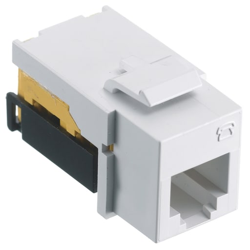Hubbell Wiring Device - Hubbell Wiring Devices NSJUW 6-Position White USOC Modular Keystone Jack