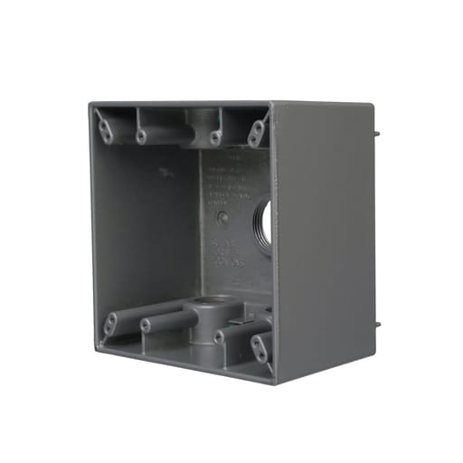 Raco Manufacturing - Raco 5388-0 Two Gang Deep Weatherproof Box, with (5) 3/4" Outlets