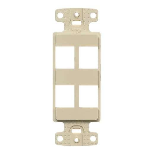 Hubbell Wiring Device - Hubbell NS614I PLATE, DECORATOR KEYSTONE FRAME, 4PORT, EI