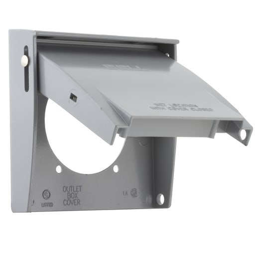 Raco Manufacturing - Bell 5034-0 2-Gang RAYNTITE Weatherproof Cover, 2.625 in. Dia., Gray