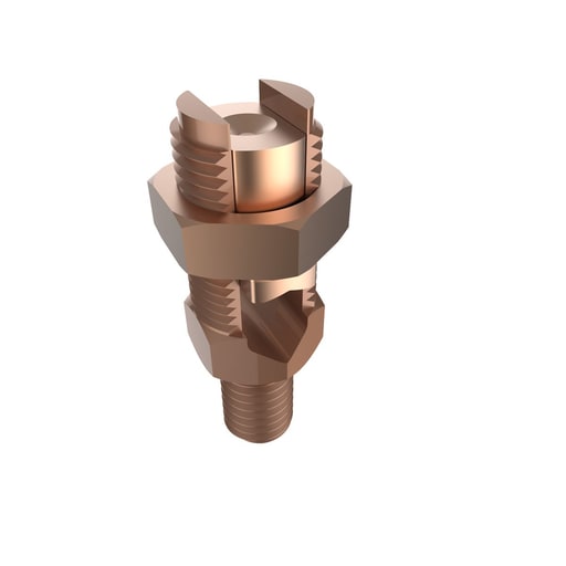 Burndy - Burndy K2C23B1 Mechanical Grounding Connector, Cable to Flat, 8-2 AWG (Str) / 10-1 AWG (Sol), 3/8" Stud