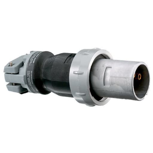 Hubbell Wiring Device - Hubbell HBL4100PS2W 100 Amp 600 VAC 200 VDC 3-Pole 4-Wire Style II Watertight IEC Pin and Sleeve Plug