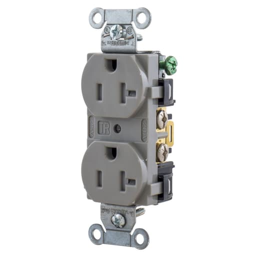 Hubbell Wiring Device - HWDK 5352GTR RCPT, DUP, HUBPRO 20/1