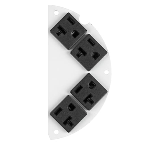 Hubbell Wiring Device - Hubbell S1R6SPH S1R FRPT 6SP 50 RIGHT 4X RECEP CUBES
