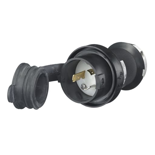 Hubbell Wiring Device - Hubbell HBL2331SW Locking WT S/SHRD Plug, 20A 277V, L7-20P OBS