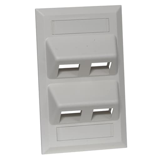 Hubbell Wiring Device - HWDK AFP14G PLATE, ANG,1-G,4P,GY