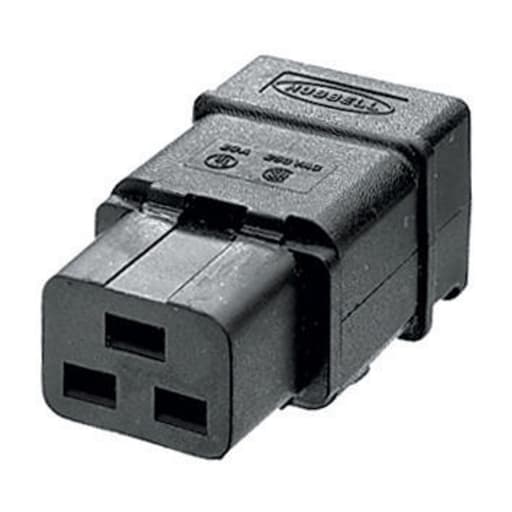 Hubbell Wiring Device - Hubbell H320C 20/16 Amp 250 VAC IEC Straight Blade Connector