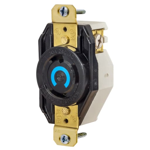 Hubbell Wiring Device - HWDK HBL2600 LKG RCPT, 30A 240V L-N