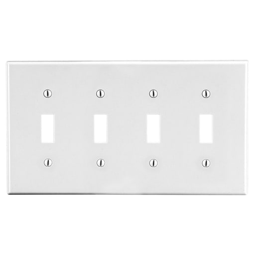 Hubbell Wiring Device - HWDK PJ4W WALLPLATE, M-SIZE, 4-G, 4