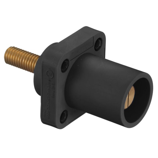 Hubbell - Hubbell HBLMRSCBK Single Pole, 300/400A Male STUD RECEP, BK, T