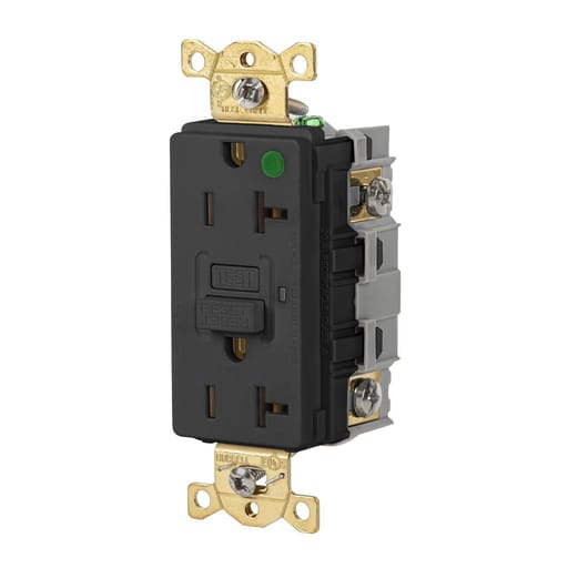 Hubbell Wiring Device - HWDK GFR83BLK 20A 125VAC COMM HG GF