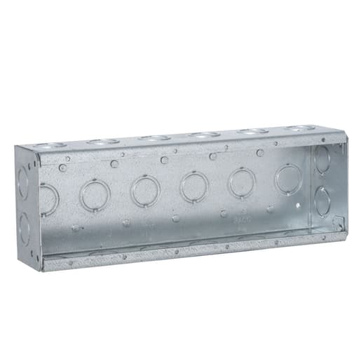 Raco Manufacturing - Raco 960 6-Gang Masonry Box, Nongangable, 2-1/2" Deep, (22) Concentric KO's
