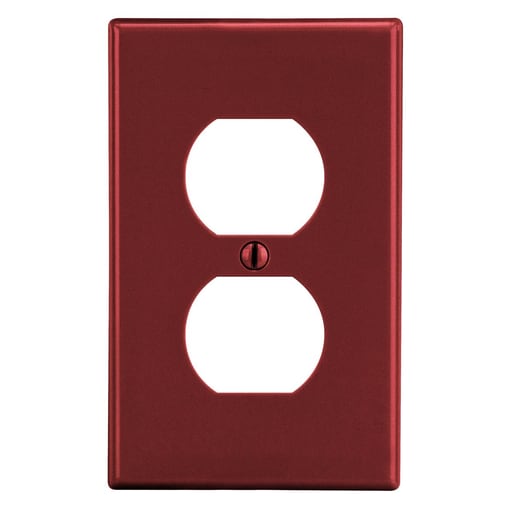 Hubbell Wiring Device - HWDK P8R WALLPLATE, 1-G, 1) DUP, RE
