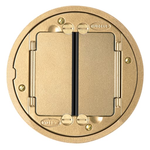 Hubbell Wiring Device - Hubbell S1TFCBRS SystemOne Brass Finish Universal Cover for Tile Assembly