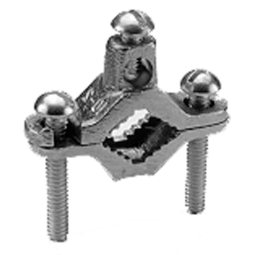 Burndy - Burndy C4 Cast Bronze Ground Clamp, Cable to Water Pipe or Copper Tube, 10 - 2 AWG, 2-1/2"- 4" Water Pipe