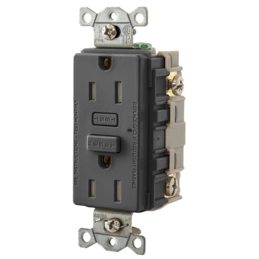 Hubbell Wiring Device - HWDK GFT15BK 15A HUBBELL PRO GFR TR
