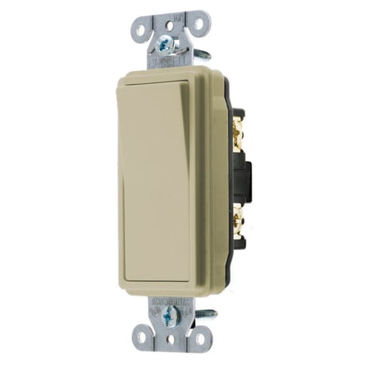 Hubbell Wiring Device - Hubbell DS420I 20 Amp 120/277 VAC 4-Way Ivory Rocker Switch