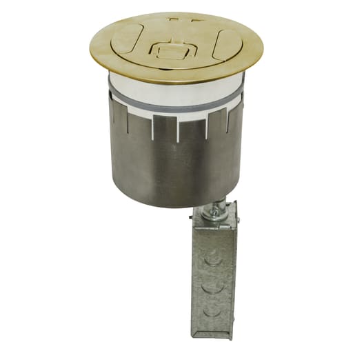 Hubbell Wiring Device - Hubbell S1R6PTWZBRS S1R FRPT 6, 2X 20A, 2 STYLE LINE BRASS