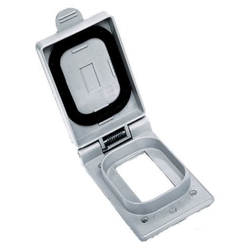 Hubbell Wiring Device - Hubbell CWP26CR Gray PVC Receptacle Weatherproof Lift Cover