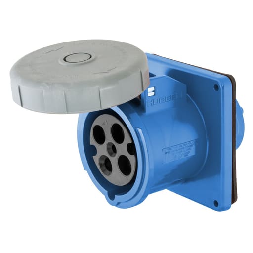 Hubbell Wiring Device - Hubbell HBL4100R9W 3ph 250V 3P4W Watertight Receptacle, Pin & Sleeve