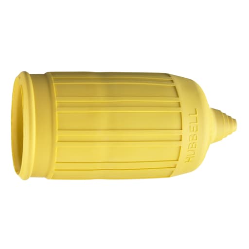 Hubbell Wiring Device - Hubbell HBL60CM32 Yellow Straight Blade Weatherproof Boot