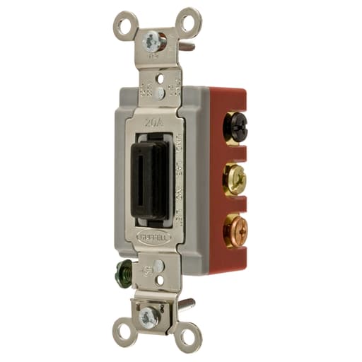 Hubbell Wiring Device - Hubbell HBL1386L 20 Amp 120/277 VAC DPDT Locking Toggle Switch