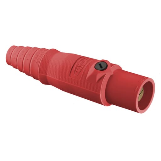Hubbell Wiring Device - Hubbell HBL300MR 600 VAC/250 VDC 300 Amp 1-Pole 4 to 2/0 AWG Cable Size Red Male Plug