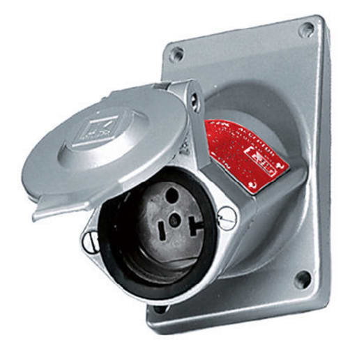 Hubbell Wiring Device - Hubbell UGRO20231 20 Amp 125 Volt 2-Pole 3-Wire NEMA 5-20R Metallic Straight Blade Receptacle