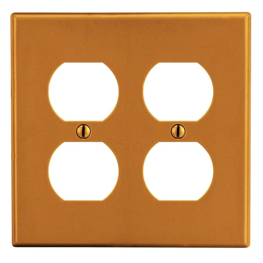 Hubbell Wiring Device - HWDK P82OR WALLPLATE, 2-G, 2) DUP,