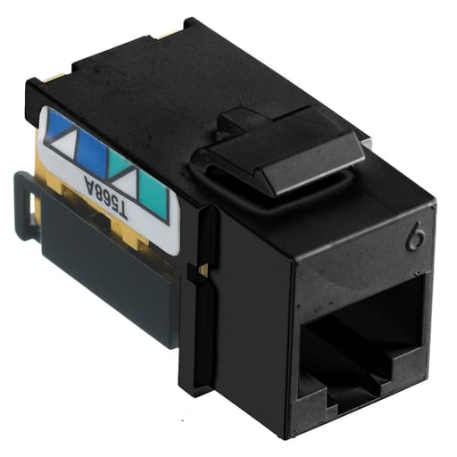 Hubbell Wiring Device - HPW NSJ6BK24 JACK, NSJ,CAT6,8POS,UN