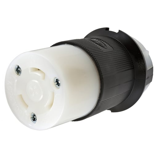 Hubbell Wiring Device - Hubbell HBL2623 30A 250V Twist-Lock INSULGRIP Black Nylon Connector Body