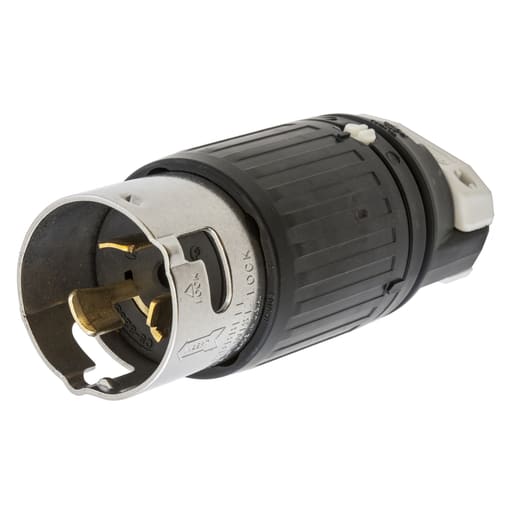 Hubbell Wiring Device - Hubbell CS8265-C 50A 250V Twist-Lock Black Nylon Plug, Straight