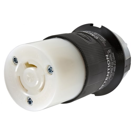 Hubbell Wiring Device - Hubbell HBL7314-C 20A 125/250V Non-NEMA Twist-Lock Black Nylon Connector Body