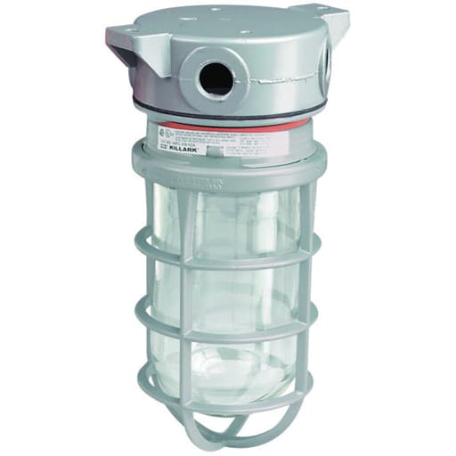 Killark - Killark VUXBGG-2-200PX 300W V Series Incandescent - Ceiling Fixture With Mounting Feet Using VBC Splice Box & VBA Adapter - 3/4" Hub with Guard - Unit Pack