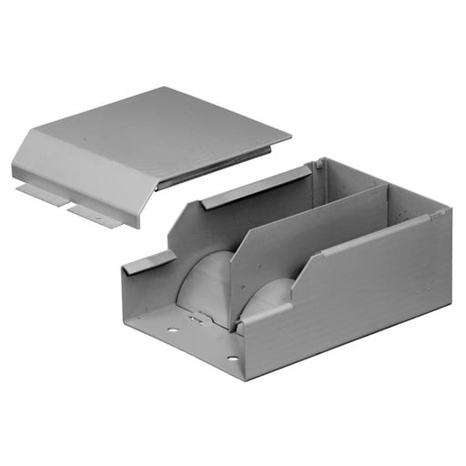 Hubbell Wiring Device - Hubbell HBL4710DFOGY HBL4750 Gray Removable Divider Raceway Entrance End Fitting