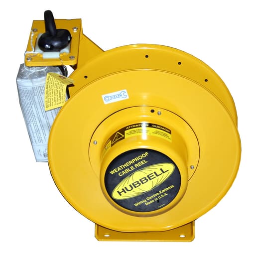 Hubbell Wiring Device - Hubbell HBL501232W w/PROOF ELEC REEL, 50', 12/3 SO CORD