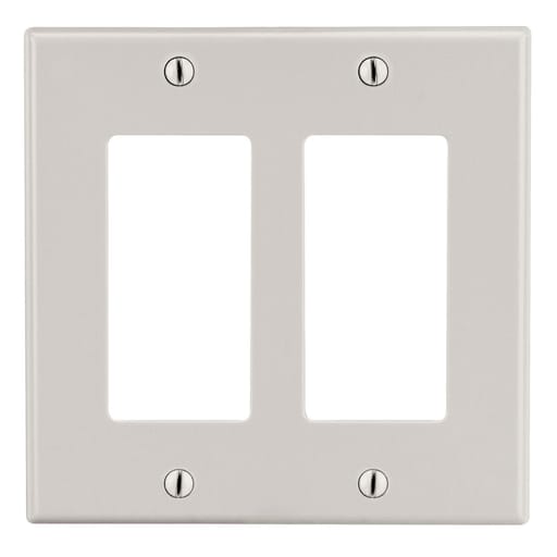 Hubbell Wiring Device - HWDK P262LA WALLPLATE, 2-G, 2) DEC,