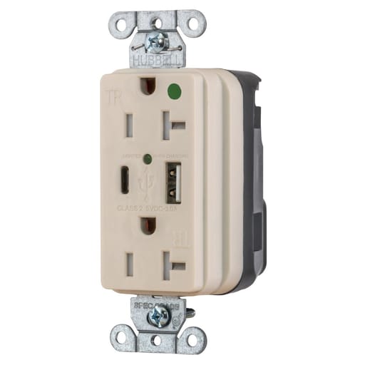 Hubbell Wiring Device - HWDK SNAP8300UACLA USB CHG SNAP HG