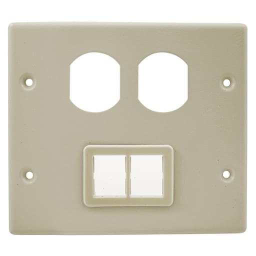 Hubbell Wiring Device - HPW HBL4747BTIV RACEWAY, PLT, 2G DU