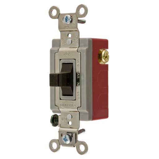 Hubbell Wiring Device - Hubbell HBL1557 20 Amp 120/277 VAC SPDT Brown Toggle Switch