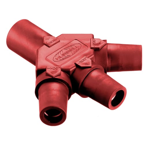 Hubbell Wiring Device - Hubbell HBLM3FR Single Pole, TRI TAP, M-F-F-F, RED
