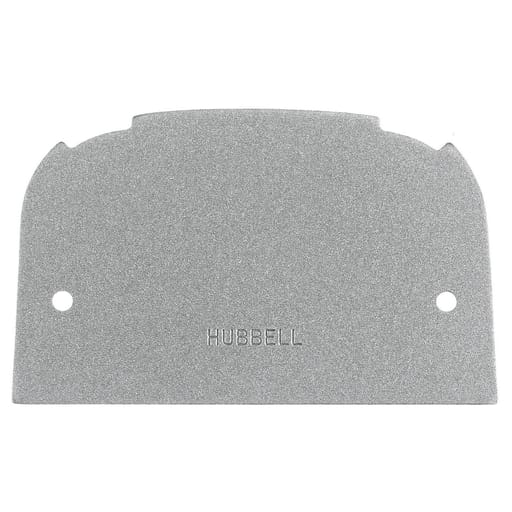 Hubbell Wiring Device - Hubbell SS309BF Blank Aluminum Pedestal Face Plate