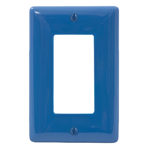 Hubbell Wiring Device - HPW NPJ26BL WALLPLATE, 1-G RECT NYL