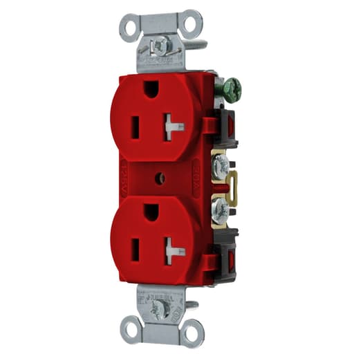 Hubbell Wiring Device - HWDK 5352RTR RCPT, DUP, HUBPRO 20/1