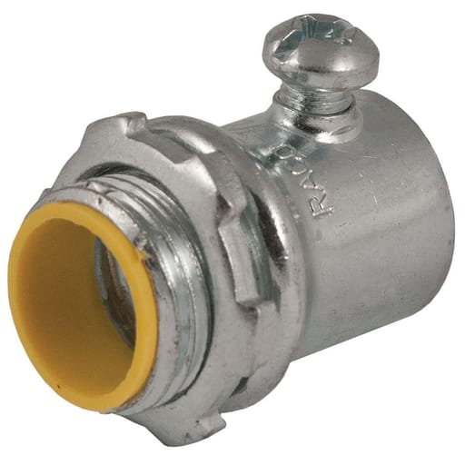 Raco Manufacturing - Raco 2123 3/4" EMT Set Screw Connector, Steel - Insulated