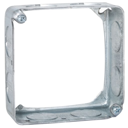 Raco Manufacturing - Raco 202 4" Square Extension Ring, Drawn, 1-1/2" Deep, Eight 3/4" KO's