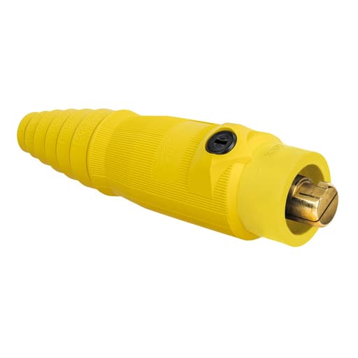 Hubbell Wiring Device - Hubbell HBL18400MY SING POL, SER 18, 400A Male PL, YELLOW