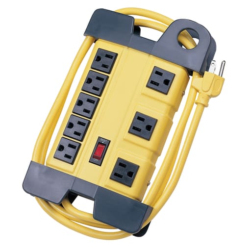 Hubbell Wiring Device - Hubbell Wiring Devices HBL8PS350YL 6 Foot 8 Outlet Yellow Surge Protection Plug Strip